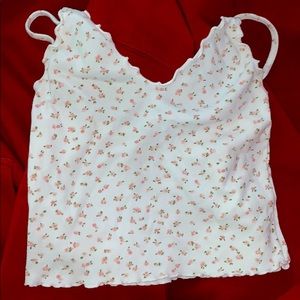 floral cropped tank